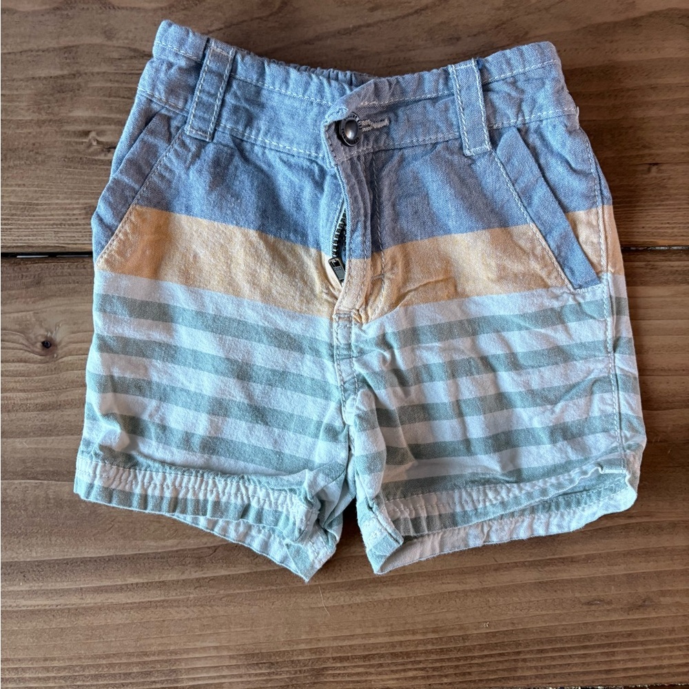 Striped Blue, Green, and Tan shorts OshKosh 12M
